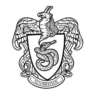 Slytherin Crest Coloring Page | Slytherin 塗色頁