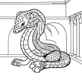 Slytherin House Mascot Coloring Page | Slytherin 塗色頁