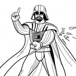 Darth Vader in Epic Battle Coloring Page | Realistic Star Wars 塗色頁