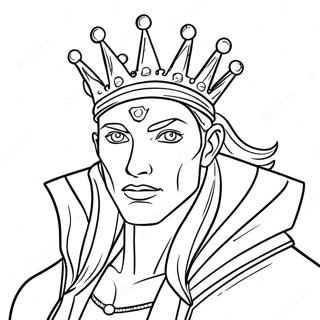 Technoblade with Crown Coloring Page | Technoblade 塗色頁