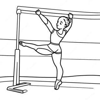 Gymnastics Coloring Page | Gymnastics 塗色頁