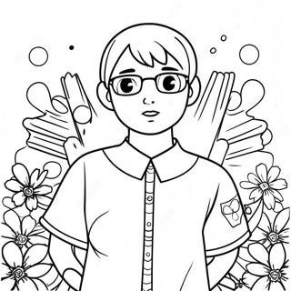 Saiki K Coloring Page | Saiki K 塗色頁