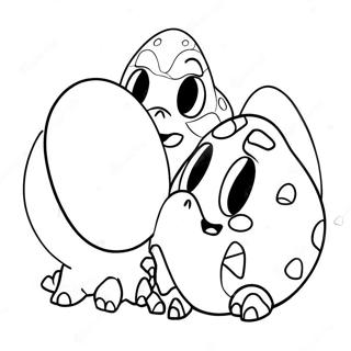 Colorful Dinosaur Eggs Coloring Page | Dinosaur Egg 塗色頁