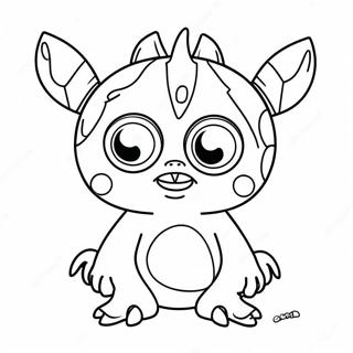 Funny Monster with Big Eyes Coloring Page | Monsters vs Aliens 塗色頁