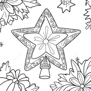 Christmas Tree Star Coloring Page | Christmas Tree Star 塗色頁
