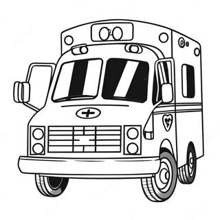 EMT Ambulance Coloring Page | EMT 塗色頁