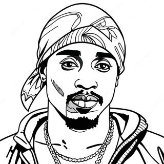Tupac Shakur Coloring Page | Tupac 塗色頁
