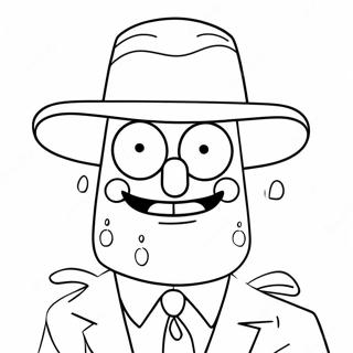 Gangster SpongeBob Coloring Page | Gangster SpongeBob 塗色頁