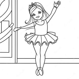 Barbie Ballerina with Sparkly Tutu Coloring Page | Barbie Ballerina 塗色頁