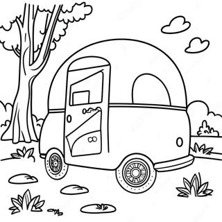 Happy Camper Coloring Page