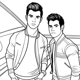 Jonas Brothers Coloring Page | Jonas Brothers 塗色頁