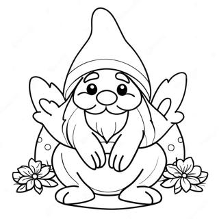 Easter Gnome Coloring Page | Easter Gnome 塗色頁