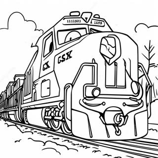 CSX Train Coloring Page | CSX Train 塗色頁