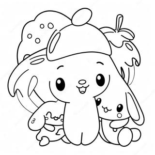 Cinnamoroll with Cute Friends Coloring Page | Cinnamoroll 塗色頁