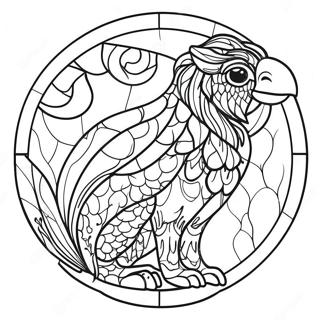Animal Stained Glass Coloring Page | Animal Stained Glass 塗色頁