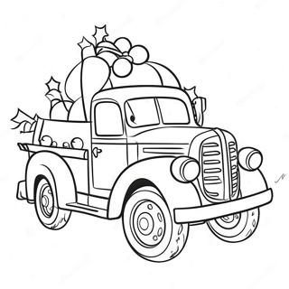Christmas Truck Coloring Page | Christmas Truck 塗色頁