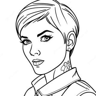 Ruby Rose in Action Coloring Page | RWBY 塗色頁