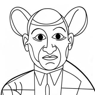 Cubist Pablo Picasso Coloring Page