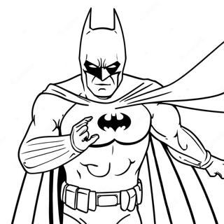 Batman in Action Coloring Page | DC 塗色頁