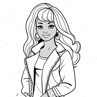 Black Barbie Fashionista Coloring Page | Black Barbie 塗色頁