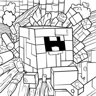 Minecraft TNT Block Coloring Page | Minecraft TNT 塗色頁