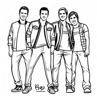 Big Time Rush Coloring Page | Big Time Rush 塗色頁
