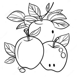 Rosh Hashanah Apples and Honey Coloring Page