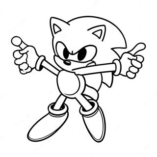 Sonic Prime Action Scene Coloring Page | Sonic Prime Nine 塗色頁