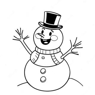 Frosty the Snowman Coloring Page | Frosty the Snowman 塗色頁