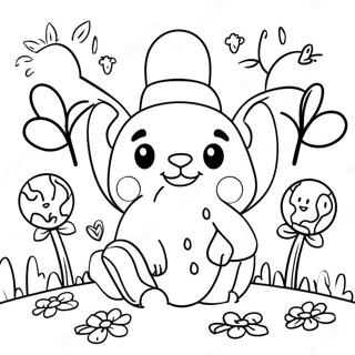 Adorable Animals Celebrating Earth Day Coloring Page | Cute Earth Day 塗色頁