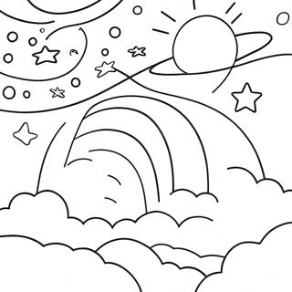 Night Sky Coloring Page | Night Sky 塗色頁