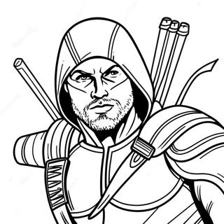 Green Arrow Coloring Page | Green Arrow 塗色頁