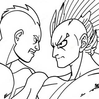 Saitama vs Garou Intense Battle Coloring Page | Saitama vs Garou Manga Panels 塗色頁
