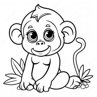 Cute Baby Orangutan Coloring Page | Orangutan 塗色頁