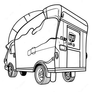 UPS Package Delivery Coloring Page | UPS 塗色頁