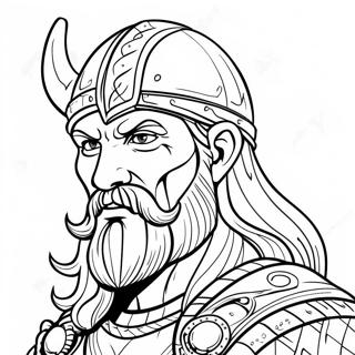 Viking Warrior Coloring Page