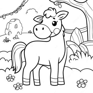 Cute Barnyard Animals Coloring Page | Farms 塗色頁