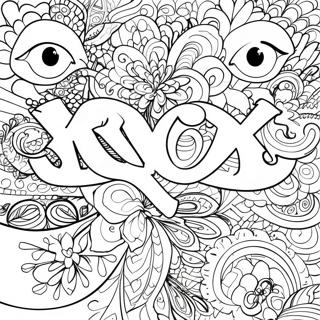 XOXO Coloring Page | XOXO 塗色頁