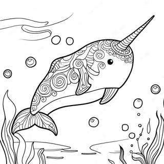 Narwhal Coloring Page | Narwhal 塗色頁