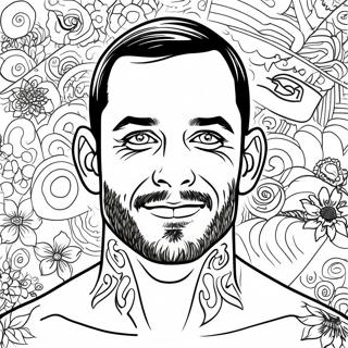 CM Punk Coloring Page | CM Punk 塗色頁