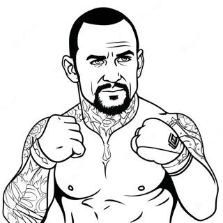 CM Punk in Action Coloring Page | CM Punk 塗色頁