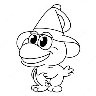 Grover in a Silly Hat Coloring Page | Grover 塗色頁
