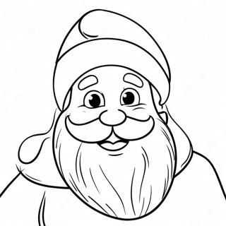 Cheerful Santa Claus Coloring Page | Christmas for Preschoolers 塗色頁