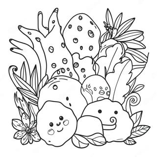 Colorful Living Things in Nature Coloring Page | Living and Non-Living Things 塗色頁