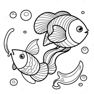 Goldfish Swim School Coloring Page | Goldfish Swim School 塗色頁