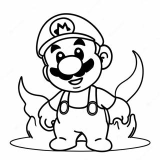 Fire Mario Coloring Page | Fire Mario 塗色頁