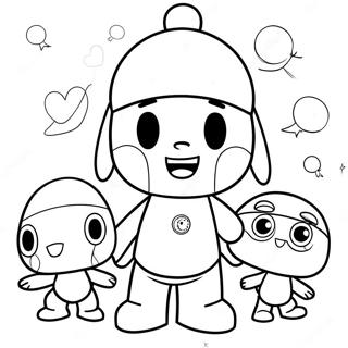 Pocoyo and Friends Adventure Coloring Page | Pocoyo 塗色頁