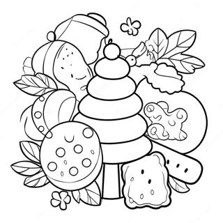 Christmas Food Coloring Page | Christmas Food 塗色頁