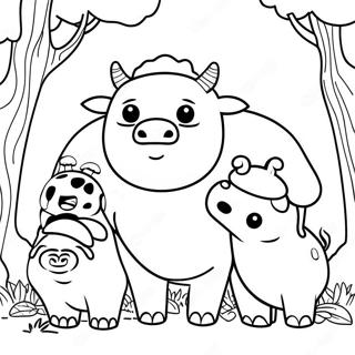 Appa with Friends Coloring Page | Appa 塗色頁