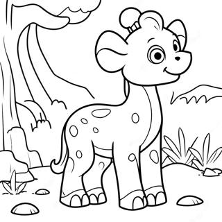 Zoo Animal Coloring Page